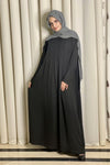 Black Pleated Designer Abaya
